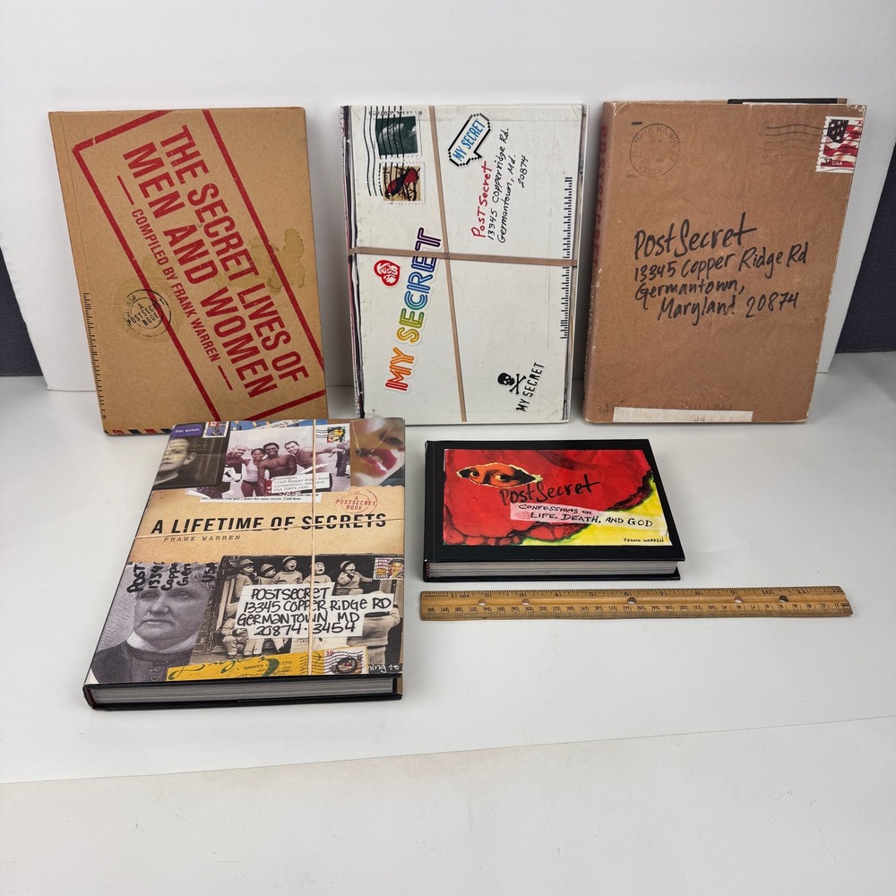 Lot of 5 Hardcover Post Secret Frank Warren Collectible Coffee Table Books